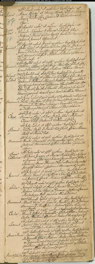 Preview of Stommeln church book page from 1766